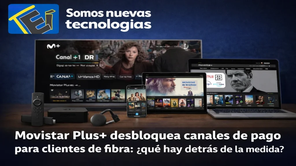 Movistar plus + desbloquea canales de pago para algunos de sus clientes de fibra